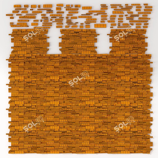 Desert Clincer Brick Wall 3D model image 5