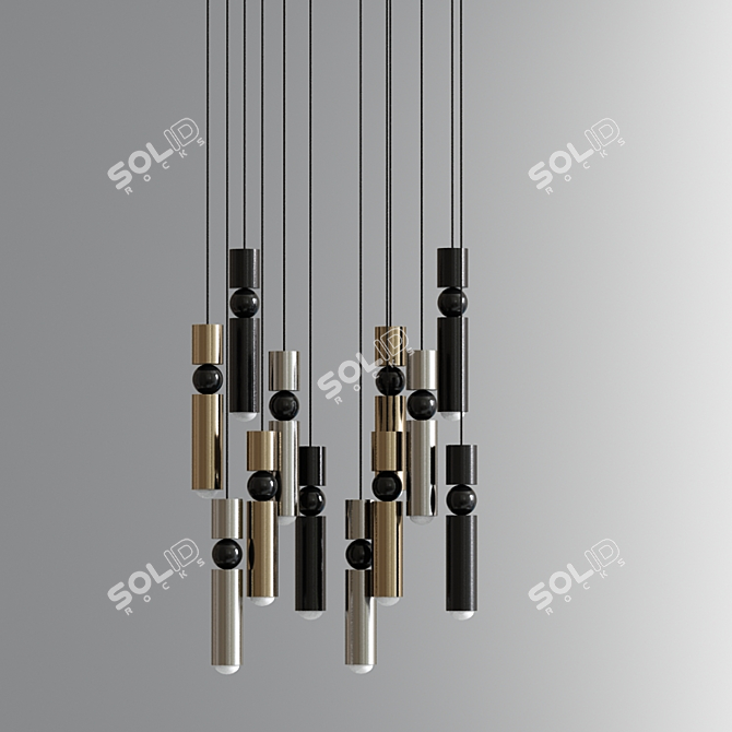 Sleek Pendant Light with Modern Design 3D model image 2