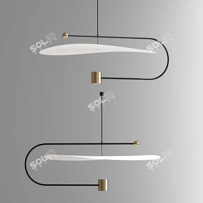 Sleek Pendant Light with Modern Design 3D model image 3