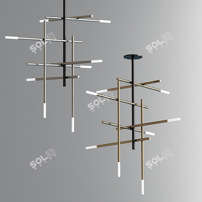 Sleek Pendant Light with Modern Design 3D model image 4