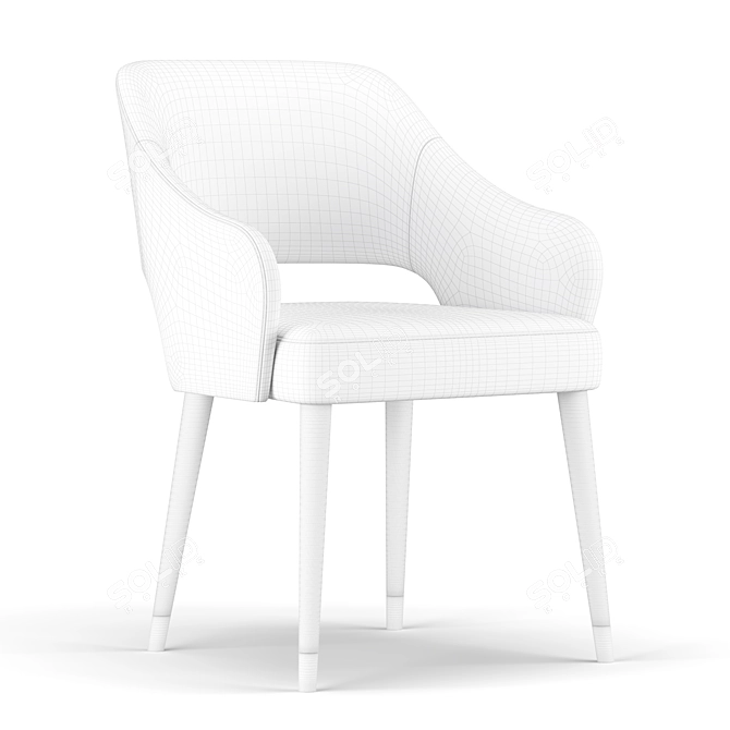 Elegant Ten Side Chair 3D model image 4