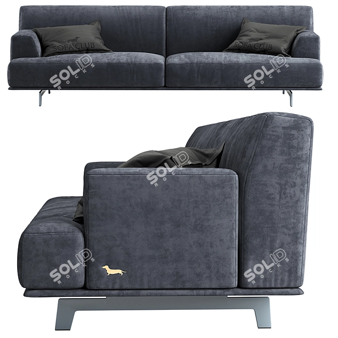 Modern Lounge Club Sofa 3D model image 2