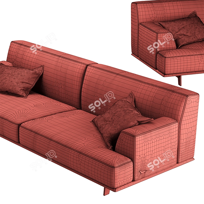Modern Lounge Club Sofa 3D model image 5