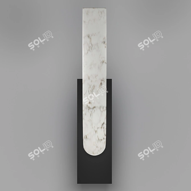 Mirca Black Modern Wall Lamp 3D model image 1