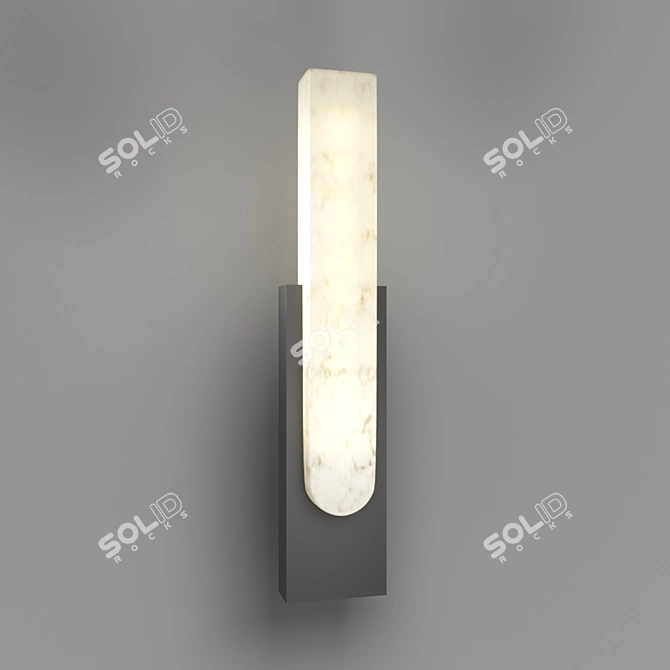 Mirca Gray Modern Wall Light 3D model image 1