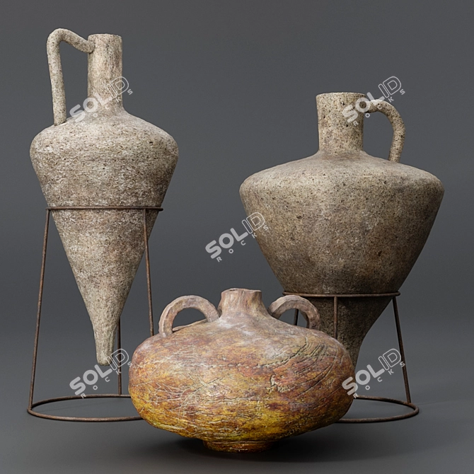 Title: PBR-Optimized Amphora 1.5 3D model image 1