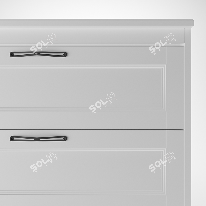 Classic White Chest of Drawers: IKEA SONGESAND 3D model image 2