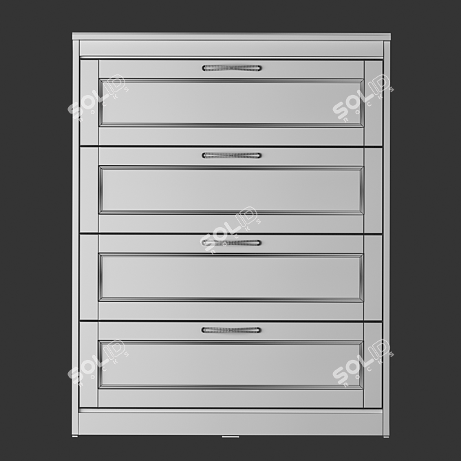 Classic White Chest of Drawers: IKEA SONGESAND 3D model image 3