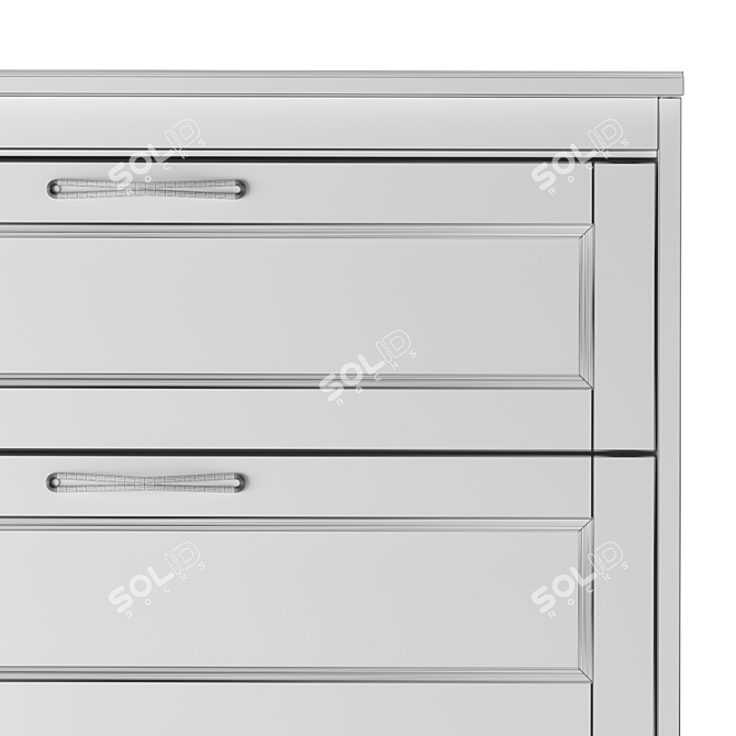 Classic White Chest of Drawers: IKEA SONGESAND 3D model image 4