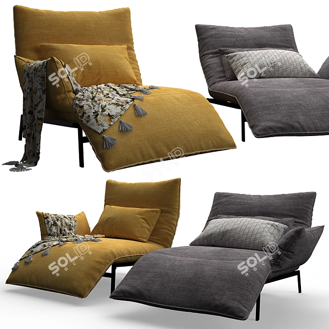 BullFrog Oggi Armchairs: Sleek & Stylish 3D model image 1