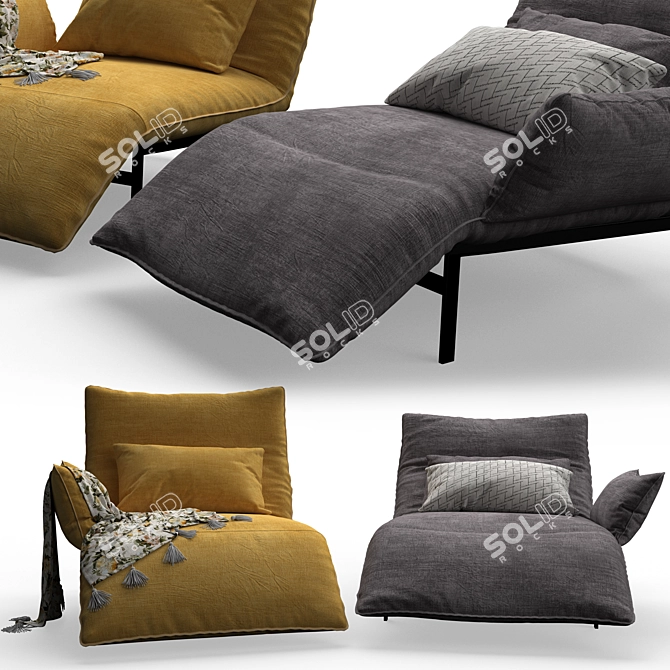 BullFrog Oggi Armchairs: Sleek & Stylish 3D model image 2