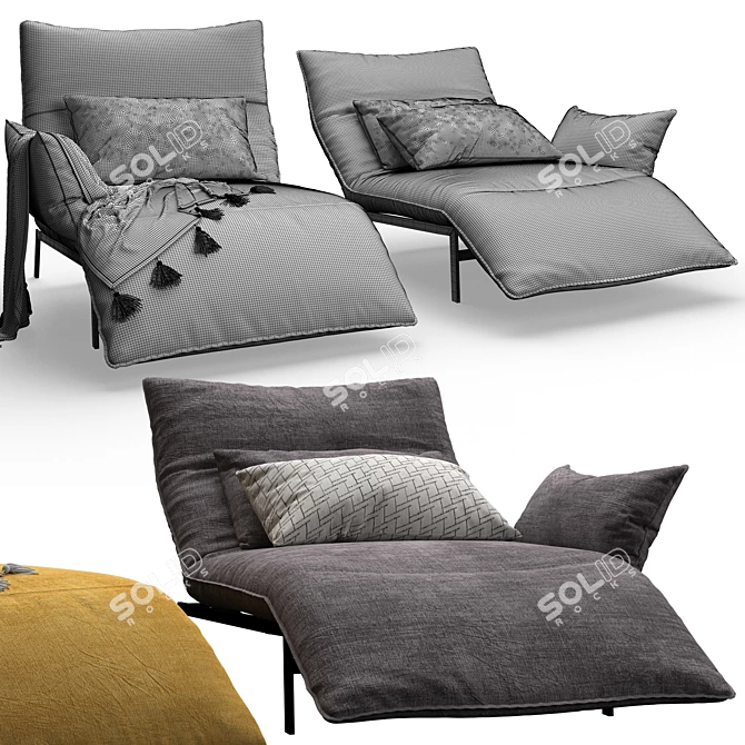 BullFrog Oggi Armchairs: Sleek & Stylish 3D model image 5