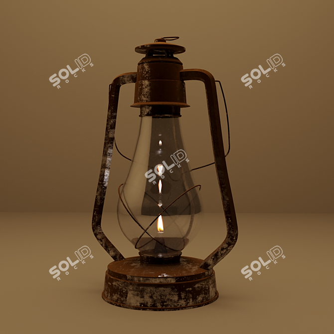 Stylish Triangle Lantern: Library with Materials and Textures 3D model image 3