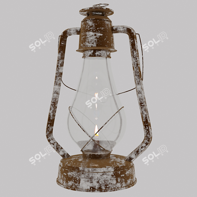 Stylish Triangle Lantern: Library with Materials and Textures 3D model image 4
