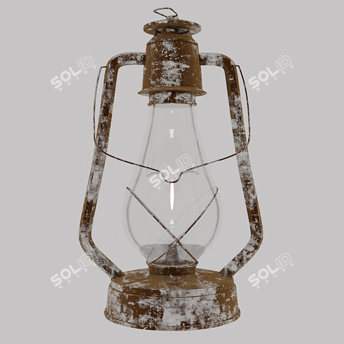 Stylish Triangle Lantern: Library with Materials and Textures 3D model image 5