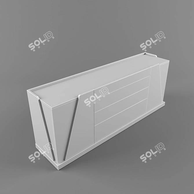 Modern Console Table: 240*80*55 cm Dimensions 3D model image 4