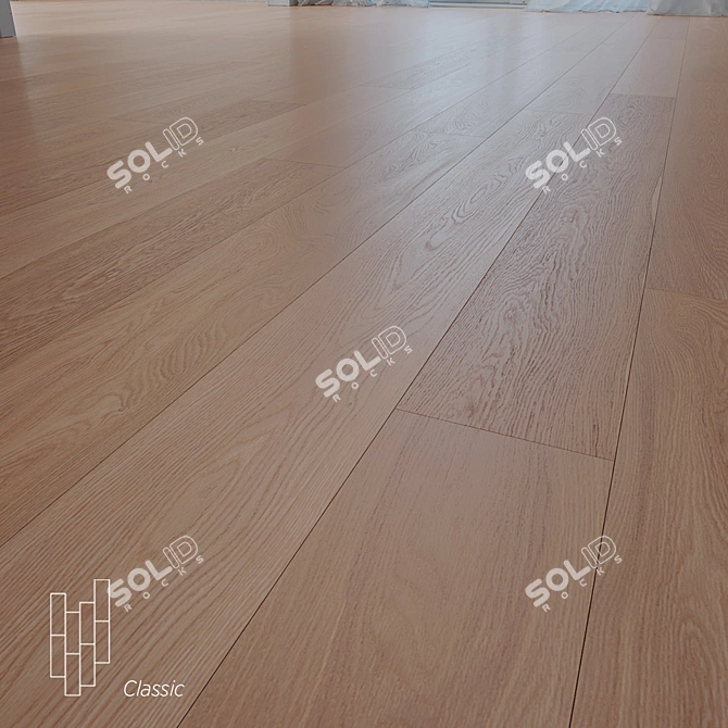 Sardinia Oak Parquet: High Quality Wood Flooring 3D model image 1