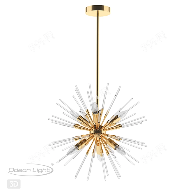 Gold Kadrilia Chandelier - Odeon Light 4849/6 3D model image 1