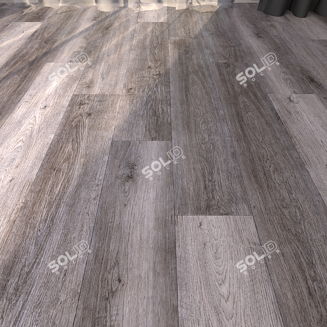 Yurtbay Barkwood Ash: Multi-Texture 20x120cm Parquet 3D model image 2