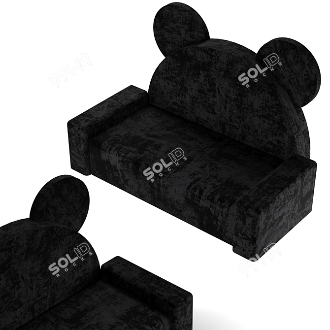 Cozy Boys Sofa with Armrests 3D model image 2