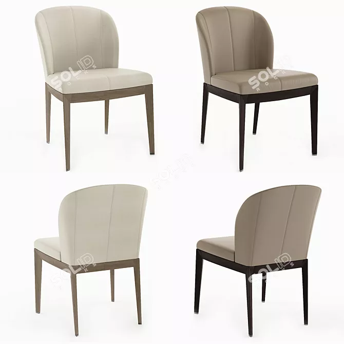 Scolari's Modern Chair: Giorgetti Edition 3D model image 2