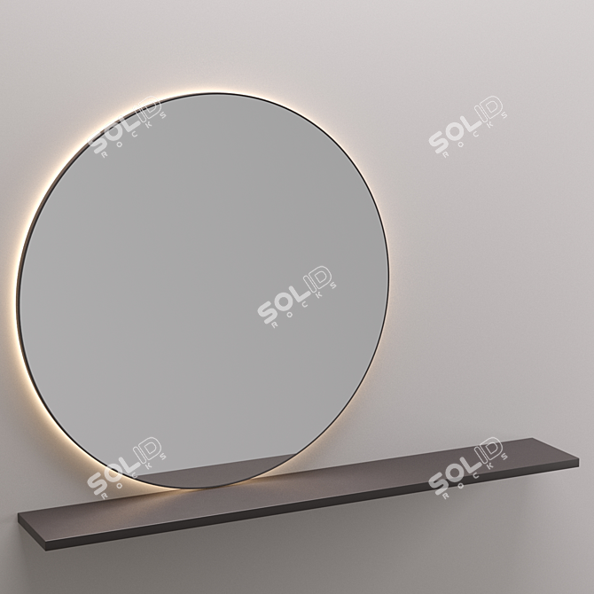 Sleek Round Mirror: INBANI NORM 3D model image 2