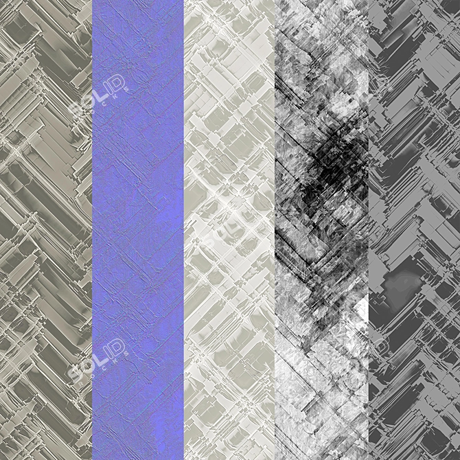 Seamless Decorative Plaster 36 3D model image 3