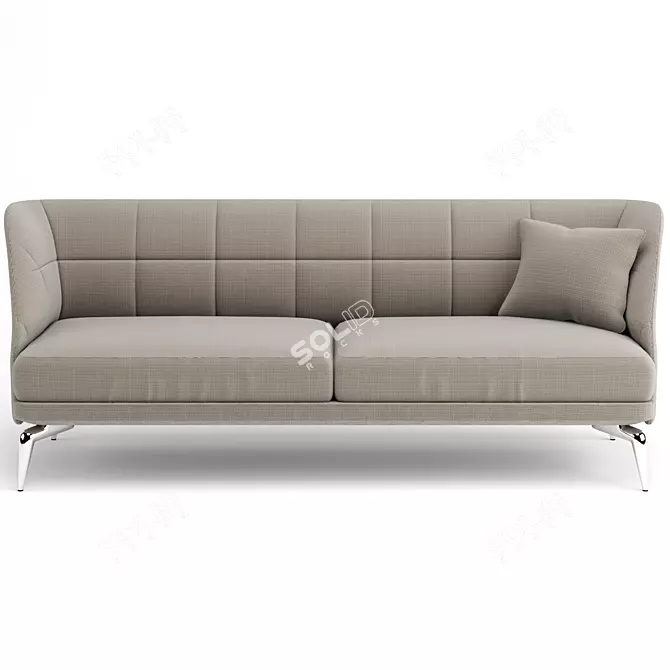 Luxurious Leeon Soft Sofa by Driade 3D model image 1