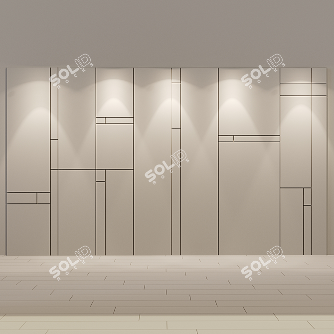 Title: Modern Izgolovie Wall Panel - Studia-54 Design 3D model image 4