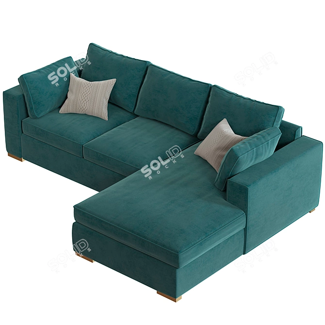 Origami Lion Corner Sofa 3D model image 2