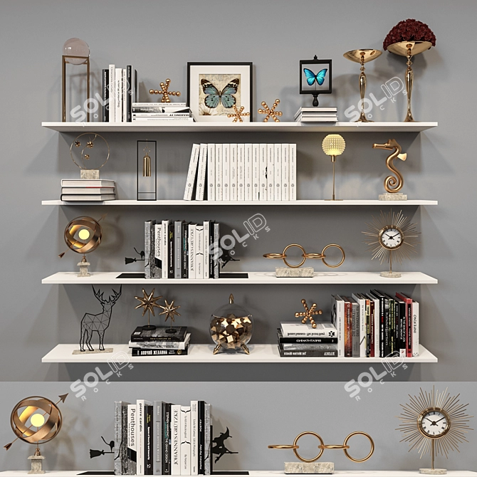 Modern Shelf 3D Model 3D model image 1