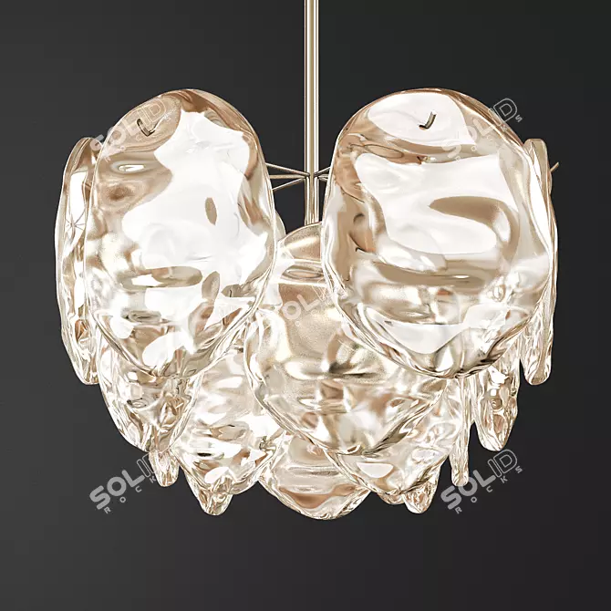 Elegant Kalmar Glass Pendant 3D model image 1