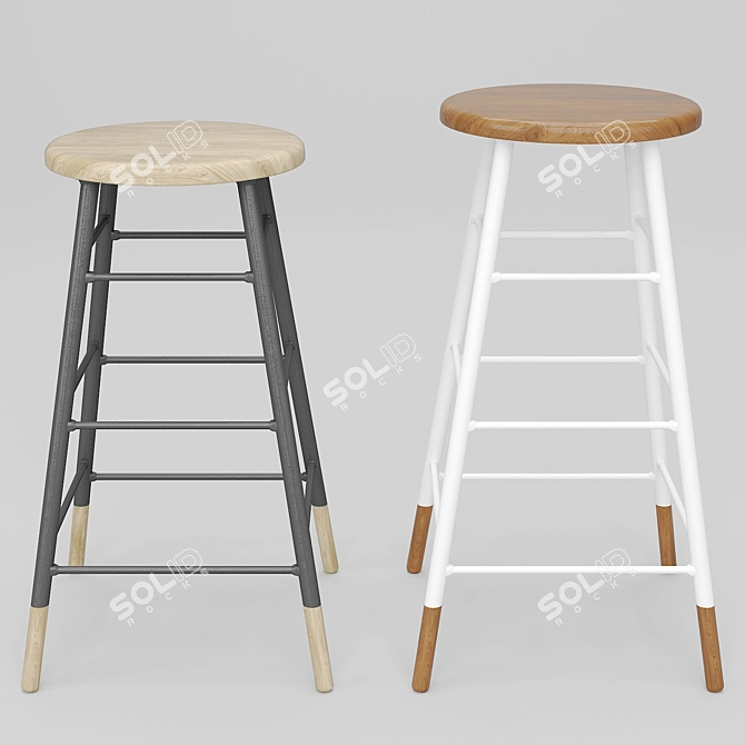 Elevate Your Space with Gordon Stools 3D model image 2