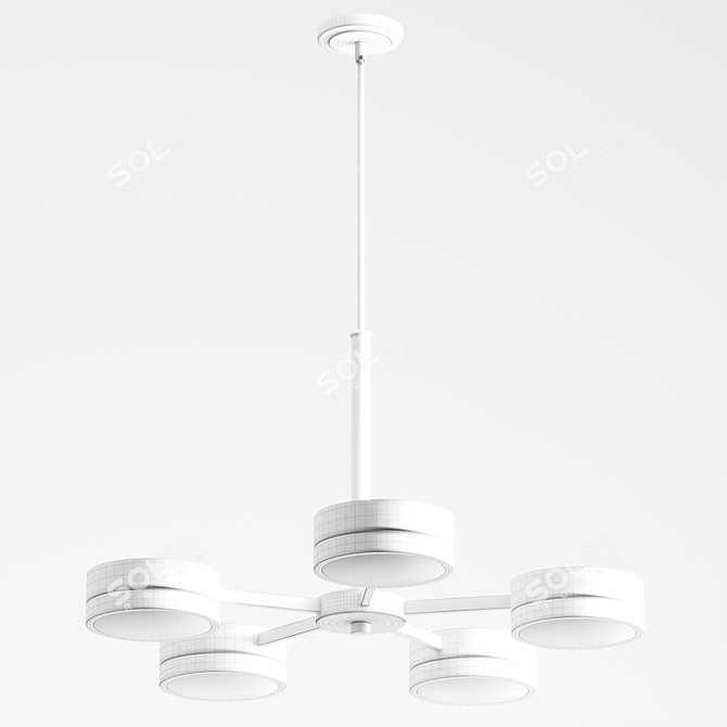 Elegant 5-Light Chandelier 3D model image 5