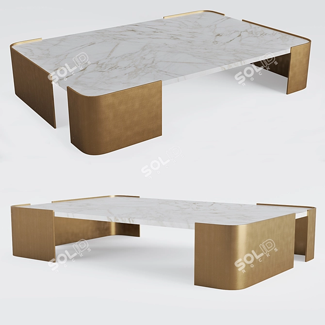 Summitridge Marble Coffee Table 3D model image 1