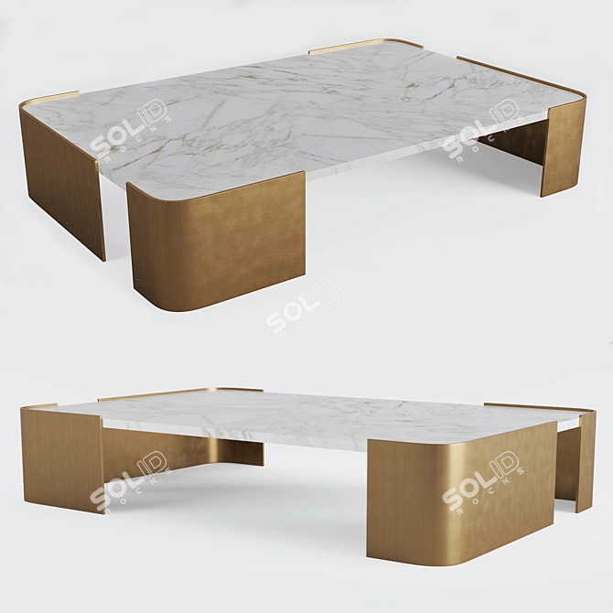 Summitridge Marble Coffee Table 3D model image 3