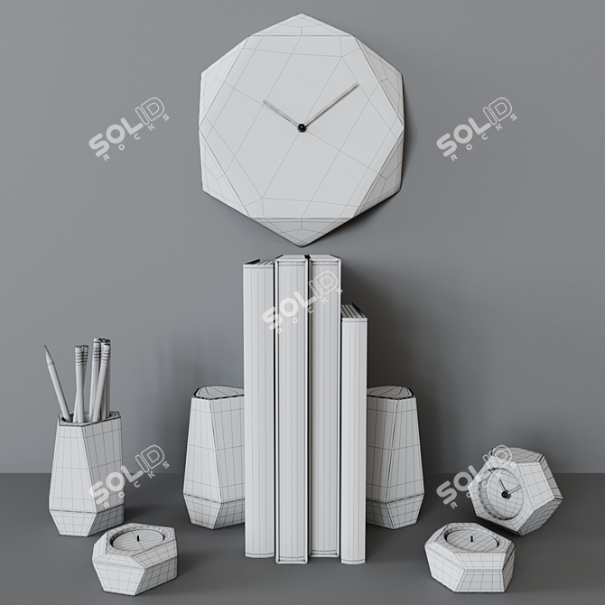 Poly-Smooth Decorative Set 3D model image 4