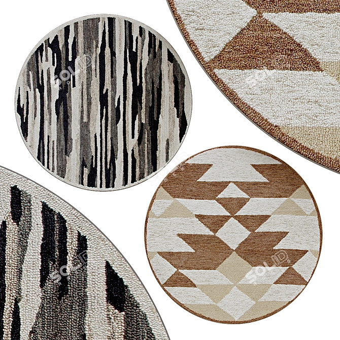 Modern Circle Rugs | No. 081 3D model image 1