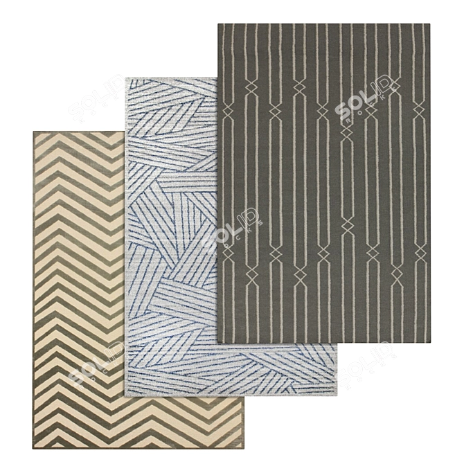 Luxury Carpets Set: High-Quality Textures 3D model image 1