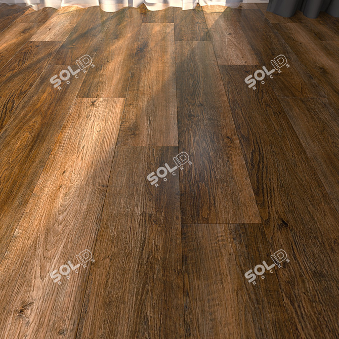 Yurtbay Barkwood Walnut: Multi-Texture Parquet 3D model image 1