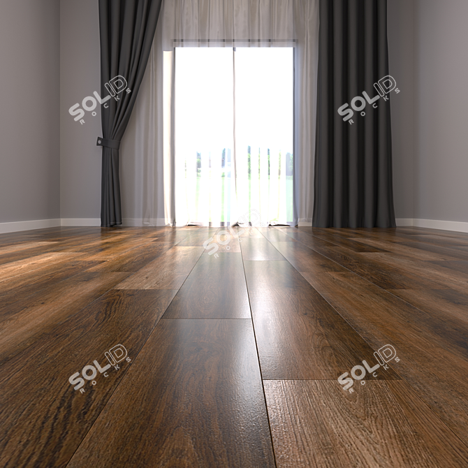 Yurtbay Barkwood Walnut: Multi-Texture Parquet 3D model image 2