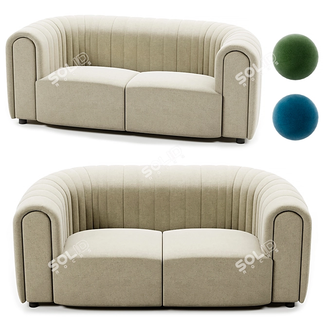 Modern Minimalist Core Sofa by Sancal 3D model image 1