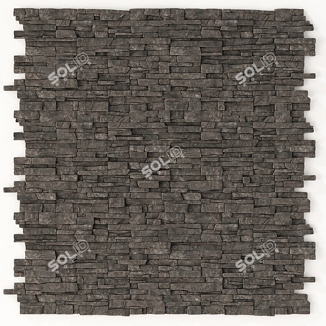 Clinker Rock Panel - Versatile and High-Quality Wall Solution 3D model image 2