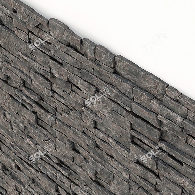 Clinker Rock Panel - Versatile and High-Quality Wall Solution 3D model image 4