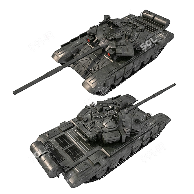 Russian Tank Model Kit 3D model image 1