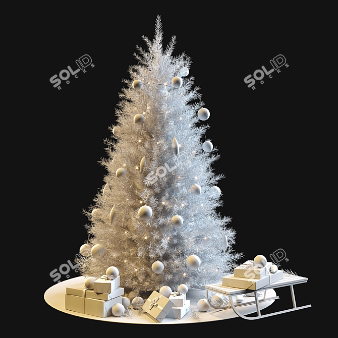  Festive Evergreen Christmas Tree 3D model image 2