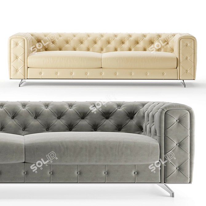 MaxDivani Ingrid: Elegant & Versatile Sofa 3D model image 1