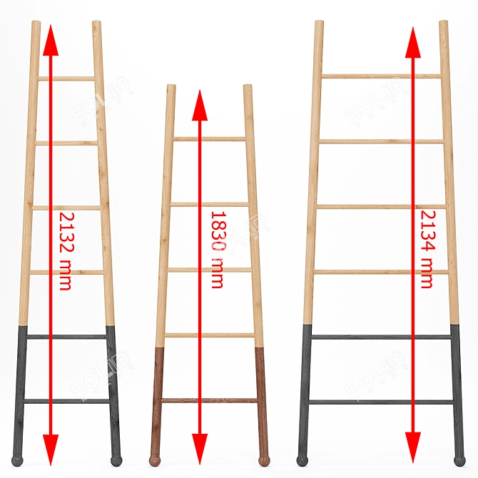 American-Made Decorative Ladders 3D model image 5