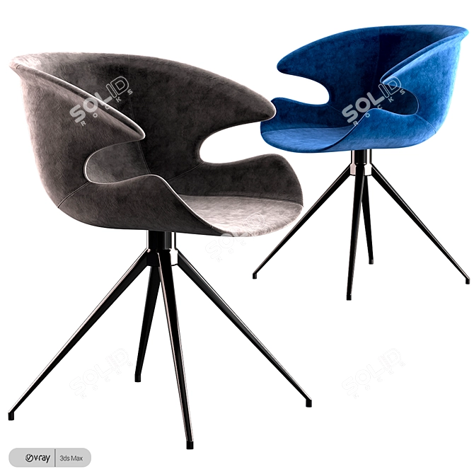 Modern Zuiver Mia Armchair 3D model image 1