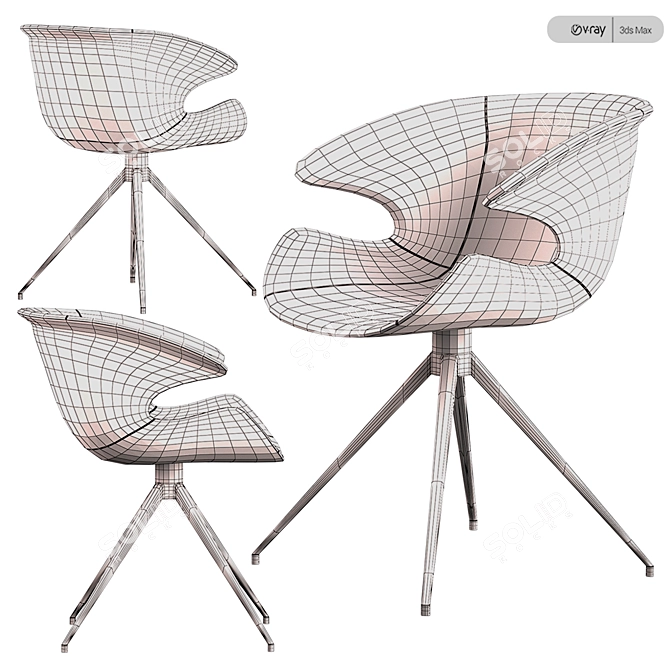 Modern Zuiver Mia Armchair 3D model image 3